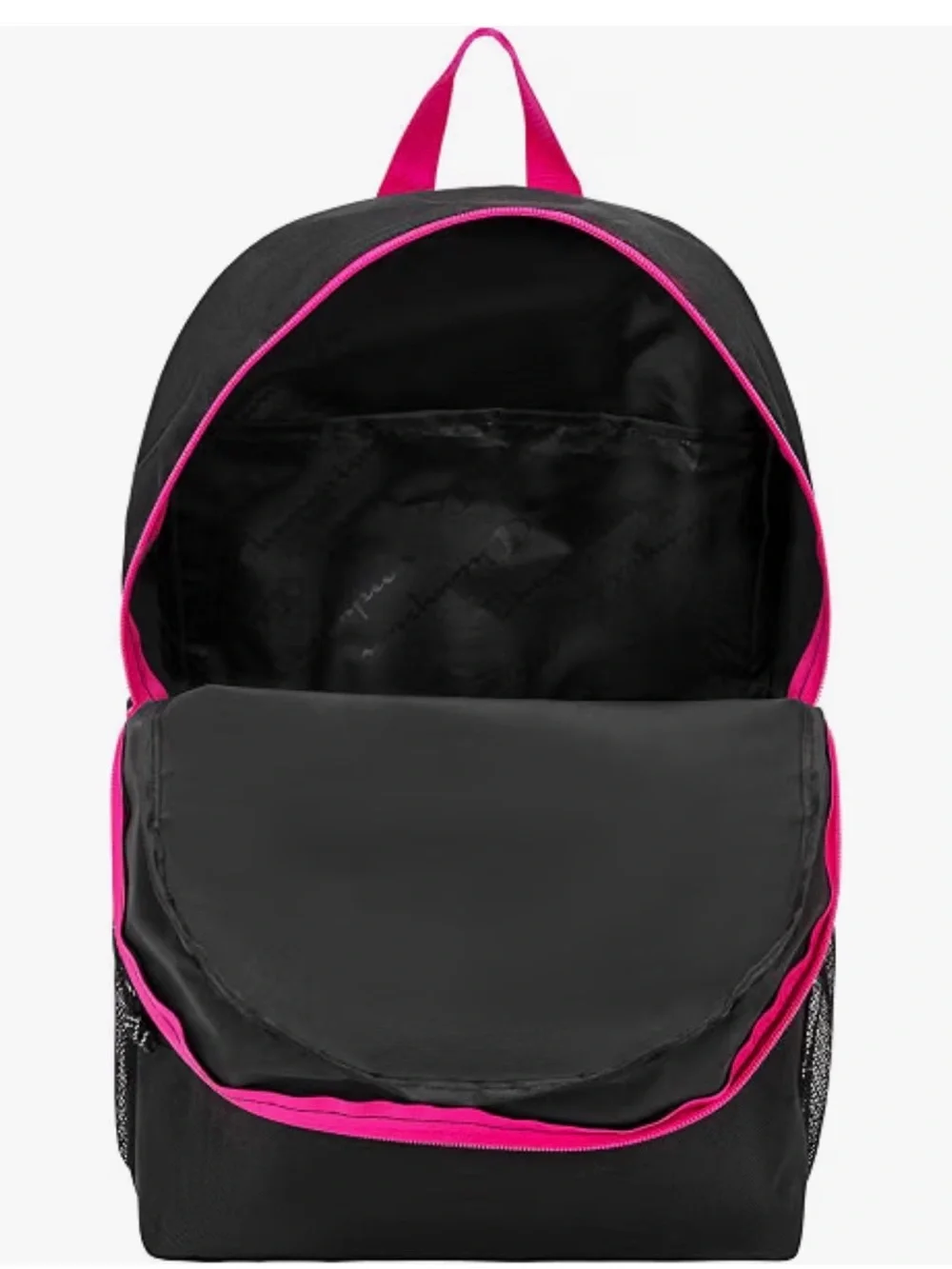 Champion Black Backpack with Pink Star Logo Accents